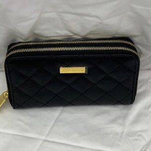 JOY & IMAN Diamond Quilted Leather Wallet